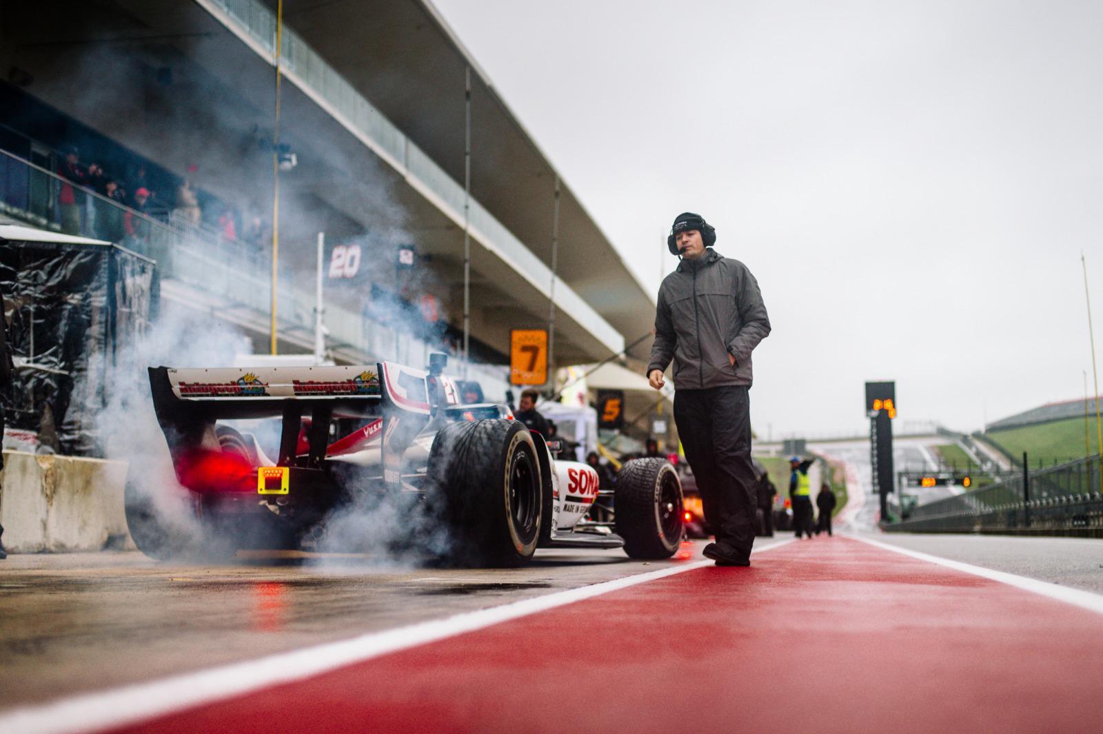 Rinus Veekay with ECR at the COTA test